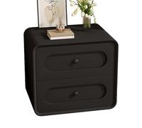 XIGOUZIQU Tavolino da centro commerciale Comodino Tavolino da letto Base addensata for camera da letto, facile da riporre for soggiorno, camera da letto, piccolo spazio(Black,45cm(17.71in))