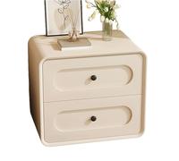 XIGOUZIQU Tavolino da centro commerciale Comodino Tavolino da letto Base addensata for camera da letto, facile da riporre for soggiorno, camera da letto, piccolo spazio(White,45cm(17.71in))