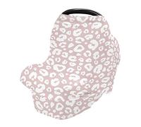 xigua Morbida copertura per seggiolino auto per neonati passeggini baldacchino per neonati neonati e bambini allattamento grembiule copertura per allattamento al seno, rosa leopardo