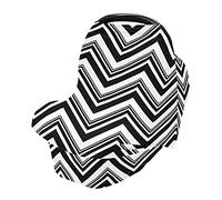 xigua Morbido seggiolino auto per neonati passeggini baldacchino per neonati bambini bambini allattamento grembiule copertura per l'allattamento al seno, moderno Chevron nero bianco