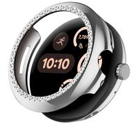 XiHAMA Glitter Bumper Compatibile con Google Pixel Watch4 (41mm/45mm) - Custodia protettiva con strass scintillanti