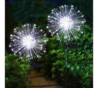 XIHAMA Luci solari da giardino a energia solare,confezione da 2 pezzi,200 LED,8 modalità di illuminazione,luci solari per esterni,impermeabili,per giardino,patio,vialetto,feste