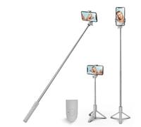 XIHAMA Treppiede per selfie con luce di riempimento, treppiede stabile con telecomando wireless rimovibile, compatibile con iPhone 16 Pro Max/16 Plus/15/14/13, Samsung, LG, Google Smartphone