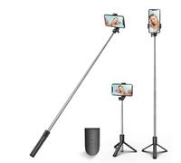 XIHAMA Treppiede per selfie con luce di riempimento, treppiede stabile con telecomando wireless rimovibile, compatibile con iPhone 16 Pro Max/16 Plus/15/14/13, Samsung, LG, Google Smartphone