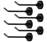 XIHIRCD 6pz Ganci Magnetici, 0,77kg 7cm di Lunghezza Ganci Magnetici Resistenti Ganci Magnetici Crociera Ganci da Parete Grucce Magnetiche per Nave da Crociera Garage Cucina Frigorifero (Nero)