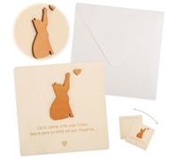 XIHIRCD Biglietto Commemorativo per Gatti con Busta, Legno Biglietto di Condoglianze per Gatti Regali di Condoglianze per Animali Domestici per Gatti Animali Domestici Che Muoiono