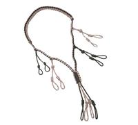 XIHIRCD Cordino per Chiamata Anatra con 12 Anelli, Ampio Tessuto Duck Call Lanyard Cavo per Richiamo Dell'Oca Accessori da Caccia ai Predatori per Caccia All'Aperto Regalo per Appassionati di Caccia