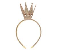 XIHIRCD Fascia per Capelli con Corona della Regina di Cuori, Fascia per Capelli con Corona d'Oro Piccole Corone d'Oro per Donne Fascia per Capelli con Corona Lucida per Ragazze Tiara in Maschera