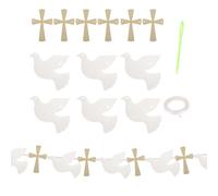 XIHIRCD Stendardo Colomba e Croce Battesimo, Decorazione per il Battesimo | Dio Benedica Banner Decorazioni per la Festa di Battesimo per Baby Shower Festa Pasqua e Altre Celebrazioni