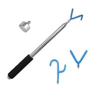 XIHIRCD Strumento Telescopico Presa Asta Magnetica con Doppio & Gancio S | 300cm Asta Spingi Tira Afferra Filo Recuperatore Disco Golf Accessori Disco Golf per Aree Difficili Raggiungere