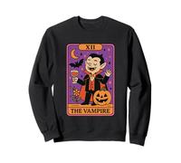XII Il Vampiro Tarocco Carta Divertimento Halloween Felpa