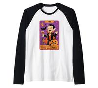 XII Il Vampiro Tarocco Carta Divertimento Halloween Maglia con Maniche Raglan