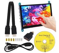 XIITIA Schermo capacitivo da 5 pollici IPS Touch Screen 800 × 480 Schermo capacitivo HDMI HD Full View Schermo LCD a cristalli liquidi a colori per Windows 10 8 7, BB Black ecc