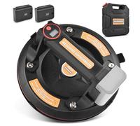 XIIW Batteria X2, Sollevatore a vuoto elettrico, Sollevatore per piastrelle da 8'' con scatola, ventose per vetro fino a 300 kg, aspirapolvere per vetro, supporto per piastrelle per laminato