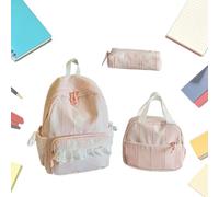 Xiixuuj Borsa a tracolla per ragazze, alla , estetica, con astuccio | Simpatico zaino leggero per bambini, adolescenti, studenti, donne, università, ufficio, viaggi, campeggio, picnic