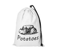 Xiixuuj Borsa portaoggetti per patate, verdure e cipolle, riutilizzabile, lavabile, con coulisse, grande contenitore per alimenti per frutta, dispensa e generi alimentari, C, Refer to description