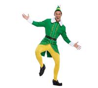 Xiixuuj Costume di Natale da uomo, costume natalizio da uomo, set cosplay con cappello e stivali, in tessuto traspirante, per festival, ren-faire, Halloween, eventi a tema fantasy