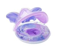 Xiixuuj Galleggiante per bambini con baldacchino, protezione solare per piscina con baldacchino, tappetino a forma di farfalla, zattera per il relax in spiaggia, sul lago, sul cortile, per nuotare