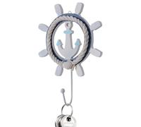 Xiixuuj Ganci per asciugamani da spiaggia, gancio rustico per la casa, porta asciugamani costieri, ganci decorativi da parete, motivo mediterraneo, gancio costiero per bagno, camera da letto