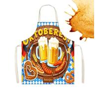Xiixuuj Grembiule per Oktoberfest, accessorio per feste con stampa della birra, per uomini, donne, coppie, cucina, cosplay, eventi, barbecue, cottura al forno, grigliate, 09, Refer to description