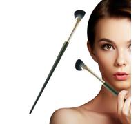 Xiixuuj Pennello per trucco a ventaglio, Pennello per trucco a forma di ventaglio,Pennello per contorni a forma di mezzo ventaglio - Pennello angolato per fard con setole morbide sotto gli occhi