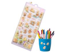 Xiixuuj Simpatici adesivi 3D | Cartoon divertente riutilizzabile - Adesivi per bambini Capybara Bubble Stickers, per bambini, custodia per telefono, notebook, bottiglia, compleanno, Natale,