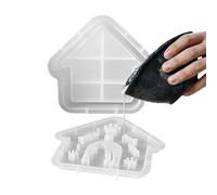 Xiixuuj Stampo in silicone a forma di casa di gatto, per candele, ornamento creativo e carino strumento artigianale per aula soggiorno, Natale, giardino, Halloween, scuola materna