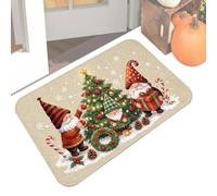 Xiixuuj Tappeto natalizio per esterni, 40,6 x 61 cm, antiscivolo, lavabile | Tappeto natalizio per interni ed esterni, per interni, casa, cucina, camera da letto, soggiorno, bagno, casa colonica, feste