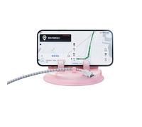 XiJiefa Porta Cellulare da Auto in silicone antiscivolo offre una rotazione di 360 gradi, Supporto Telefono Auto Cruscotto,Portatelefono da Automobile Universale per Smartphone iPhone (Nero)