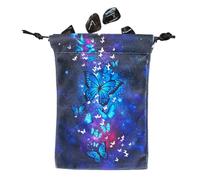 Xijobido Borse e buste per tarocchi,Porta carte per tarocchi | Portamonete con coulisse - Sacchetti regalo con motivo a farfalla da 5,12x7,09 pollici, sacchetti di rune Borsa porta carte Oracle per