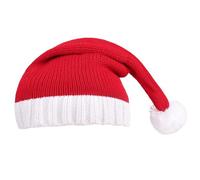 Xijobido Cappello di Natale Lavorato a Maglia | Cappello Lavorato a Maglia Rosso di Babbo Natale con Pompon | Berretto per le Feste,Per Vacanze Feste Riunioni Familiari Celebrazioni Invernali Interno