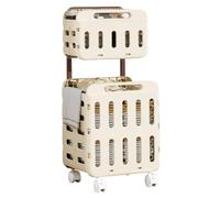 Xijobido Cesto portabiancheria con ruote, cestino da doccia con ruote, antiscivolo, a doppio strato, per asilo nido, viaggi, bagno, camera da letto, dormitorio, università, armadio