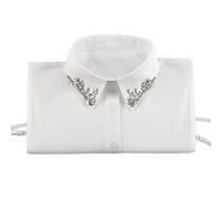 Xijobido Colletto Finto per Donne,Accessorio per il Collo con Strass Luccicante - Camicia Con Mezzo Colletto Elegante Per Le Donne Per Il Natale,Per Occasioni Formali Matrimonio Ballo Bridal Collo