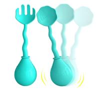 Xijobido Cucchiai Per I Primi Passi Del Bambino,Manici Ergonomici Per Utensili Infantili | Set Utensili Bambino Lavabile per Casa, Scuola e Viaggi