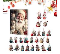 Xijobido Il Giocattolo del Calendario Avvento per Natale - Un Calendario per il Conto alla Rovescia con una Figura Miniatura di Gatto in Acrilico 2D per Bambini,Pendente Natalizio Regalo per Donna
