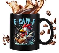 Xijobido in Ceramica | Ceramica da 350 ml con Umorismo Gallina | Bicchiere per Cioccolata Calda e Latte con Gallo | Per I Colleghi Le Donne Il Tè Il Lavoro Caffè Latte La Cioccolata Calda La
