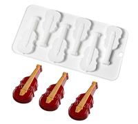 Xijobido in Silicone per Dolci - Stampo Per Cioccolato A Forma Di Chitarra Con 6 Cavità - Utensili per Dolci Decorazione Torte per Cioccolato,Creazioni Epoxy Caramelle Cupcake Topper