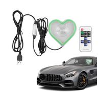 Xijobido Luce Cuore, Lampada LED Atmosfera a Cuore, Luci Neon per Decorazione Auto Interni Casa Camion Cruscotto Feste Ingresso Notti Proposte di Matrimonio Finestra San