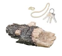 Xijobido Nascondi Chiavi Per Esterno | Scatola Di Deposito Finta Impermeabile - Sembra Un Vero Portachiavi In Legno - Per Giardino Garage Rimessa Casa Affittuari Vacanze Host Homestay