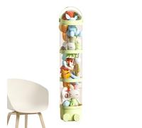Xijobido Porta Peluche Organizer a Tubo - Organizzatore per Giocattoli da 162 cm con Design Trasparente | Contenitore Trasparente 4 Strati per Bambole, Organizzatore Compatto per Camera e Playroom