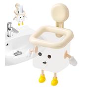 Xijobido Portaspazzolino da bagno a, con adesivo forte, con presa inferiore per l'acqua, per spazzolino da denti, cosmetici, carta da parati, doccia, lavello da cucina