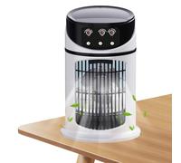 Xijobido Raffrescatore Portatile,Ventilatore Umidificante Rinfrescante - 3 Velocità con Luce LED Ideale per Esterno Casa Ufficio Campeggio Camera Dei Bambini Dormitorio