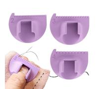 Xijobido Regolo per Cuciture a Bordo - Utensile per Maglia a Bordo 2/3/4 mm con Guida per Pollice,Regolo Multifunzione Per Quilting Con Guida A Pollice E Misura Aghi