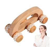Xijobido Rullo massaggiatore in legno, massaggiatore manuale rulli,Massaggiatore muscolare manuale in legno | Principi meccanici Strumento per massaggio con struttura rulli per schiena, gambe,