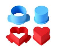 Xijobido Stampo per Cake Pop,Set Per Cake Pop Con Tagliaforma Spingitore E Stampini - Accessori Cottura Casa Per Dessert Spiedini Con Forme Lisce Strumento Didattico