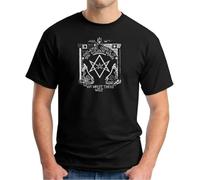 XIKANGGMEI Men's T-Shirt Thelema Pentagram Black Magic Magick Aleister Crowley Black
