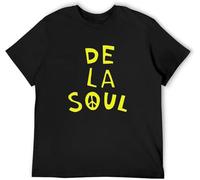XIKANGGMEI NGA De La Soul T Shirt Golden Era Hip Hop is Dead 3 Feet High And Rising Navy Mens