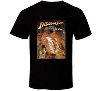 XIKANGGMEI of The Lost Ark 80S Adventure Movie Poster T Shirt Mens Short Sleeve Tops Black