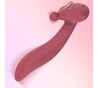 XIKDJ Massaggiatore per Clitoride con Punto G per Donna A Doppia Vibrazione A 10 modalità di Frequenza, Set di Giocattoli Sessuali per Flirt con Stimolazione Anale in Silicone Potente E Silenzioso,A