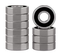 XiKe 10 Pezzi 6001-2RS Cuscinetti a sfera Doppia Tenuta 12x28x8mm, Acciaio cromato e Pre-Lubrificati, 6001RS Cuscinetti a sfera a gola profonda.